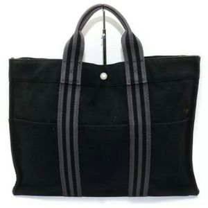 PRICE DROP…Authentic Hermes Canvas Tote Black Canvas